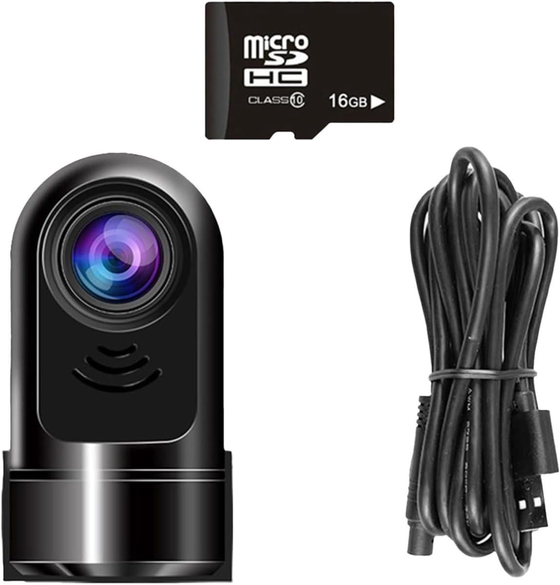 360 Graden Videorecorder - Zwart - Eén Maat - Draaibare Dashcam met Voor- en Achteraanzicht - Voor Auto's — afbeelding 1