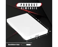 AHD® Harde Schijf - Externe Harde Schijf - SSD Extern - Externe Harde Schijven - Wit - 12cm x 8cm x 1cm