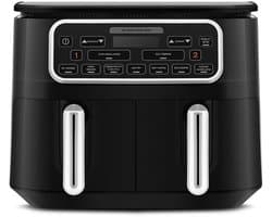Karaca Air Pro Cook Duo XXXL Airfryer 8L – Dubbele Lade – 1700W – 2×4L – Zwart/Chroom – Gezond Frituren