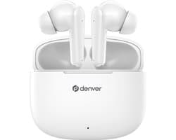 Denver Earbuds - Lichtgewicht Oordopjes - 6 uur luisteren - Bluetooth 5.3 - TWE48 - Wit