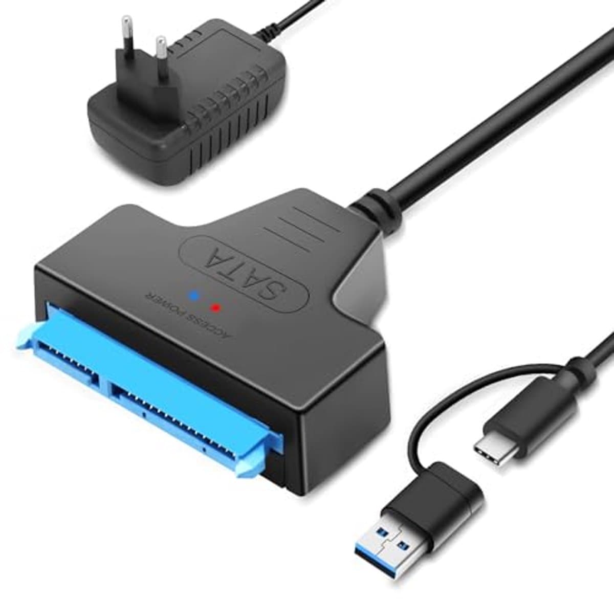 SATA naar USB-adapter voor externe en interne harde schijven - 2,5 & 3,5 inch SSD/HDD — afbeelding 1