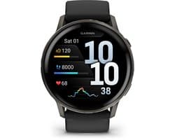 Garmin Venu 4 - Multisport smartwach - 45 mm - AMOLED - Slate Grijs/Zwart