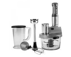 Karaca Mastermaid ProSteel Keukenrobot 2500W – Blender, Hakmolen & Smoothiemaker – 1,5L Glas – Galaxy Grijs