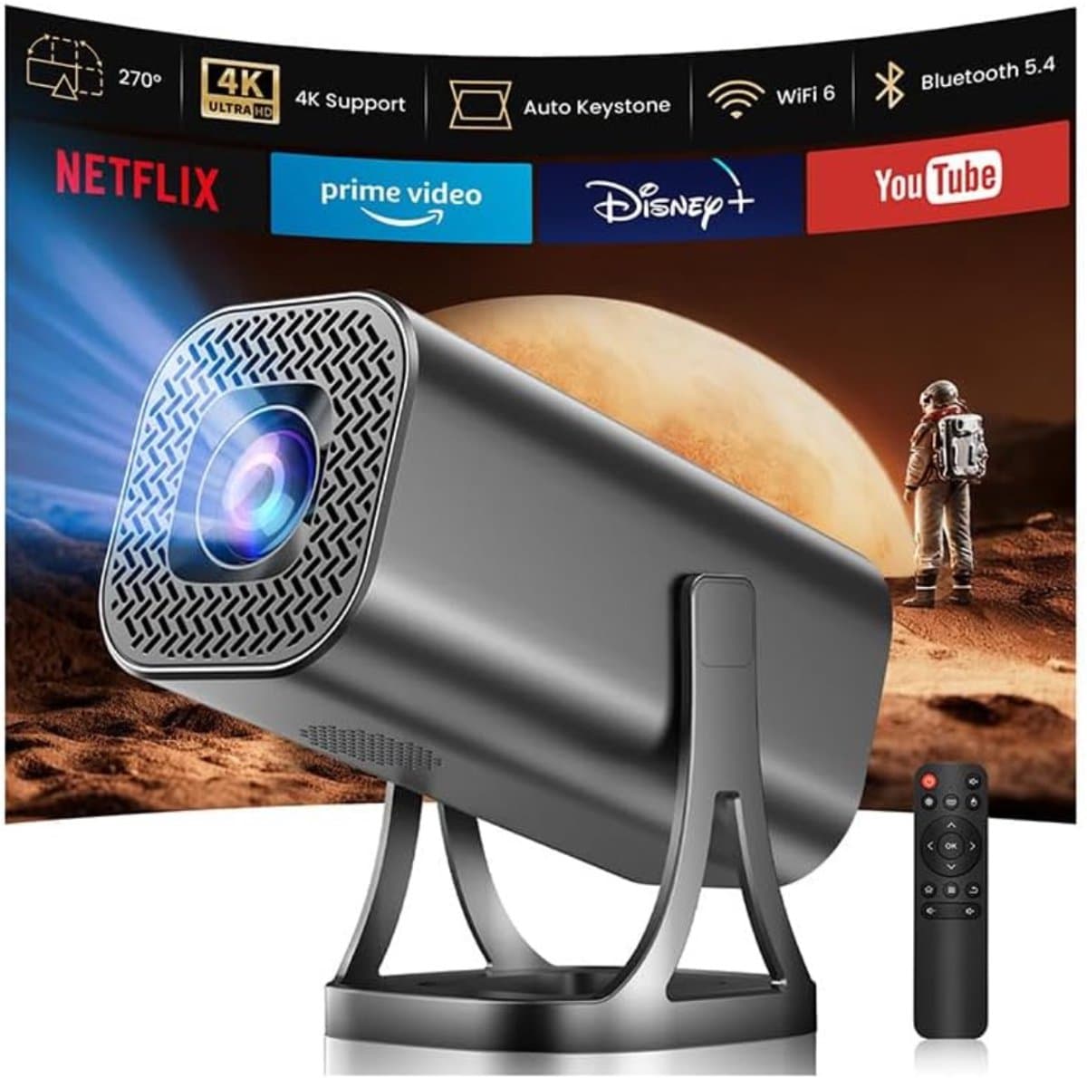 Mini Beamer - Projector met Wifi - Bluetooth — afbeelding 1
