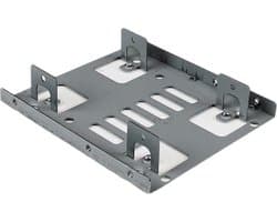 StarTech.com Dubbele 2,5 inch naar 3,5 inch HDD-steun voor SATA harde schijven 2,5 inch naar 3,5 inch steun met 2 schijven voor montagebay