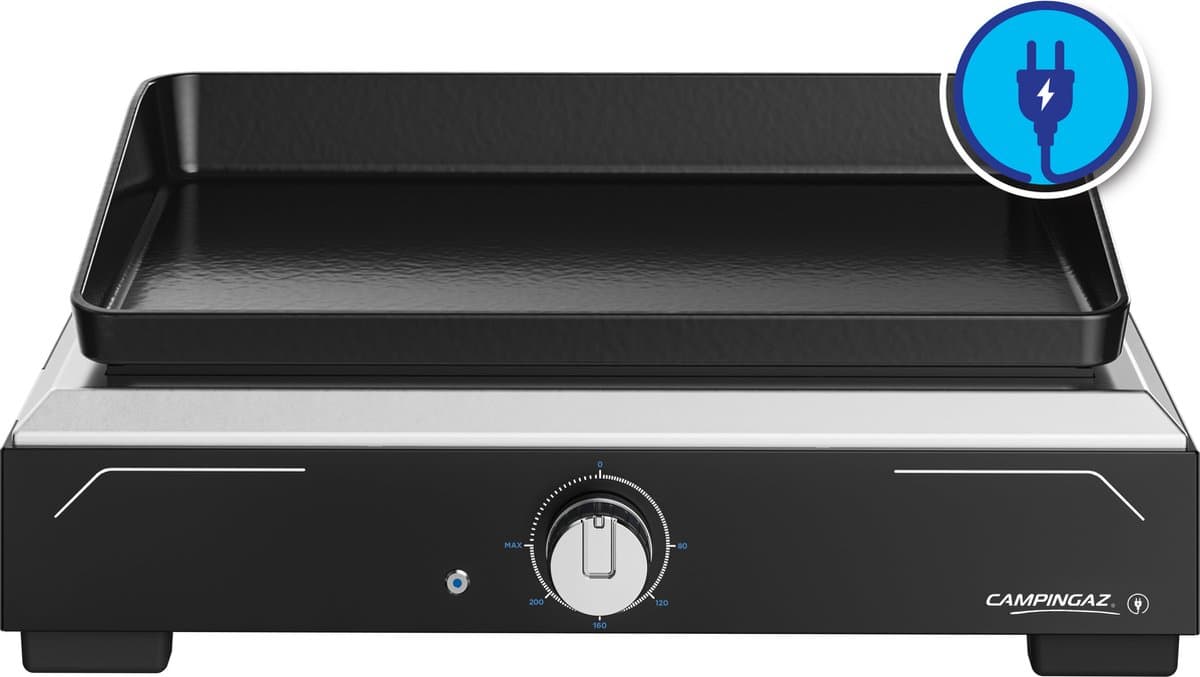 Campingaz Electric 1 XD Plancha elektrische grill – volledig gemonteerd – gietijzeren bakplaat — afbeelding 1