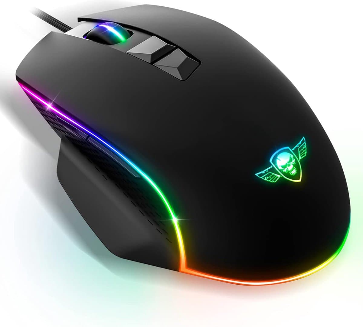 Spirit of Gamer Gaming Muis – Game Muis – RGB – Duimsteun – Flexibel Gebruik – 8000 DPI – Zwart - Bedraad — afbeelding 1