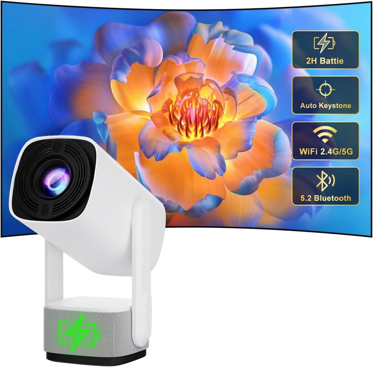 Lexium Mini beamer - Projector - Beamerscherm - Projectiescherm - Outdoor & Indoor Projector - — afbeelding 1
