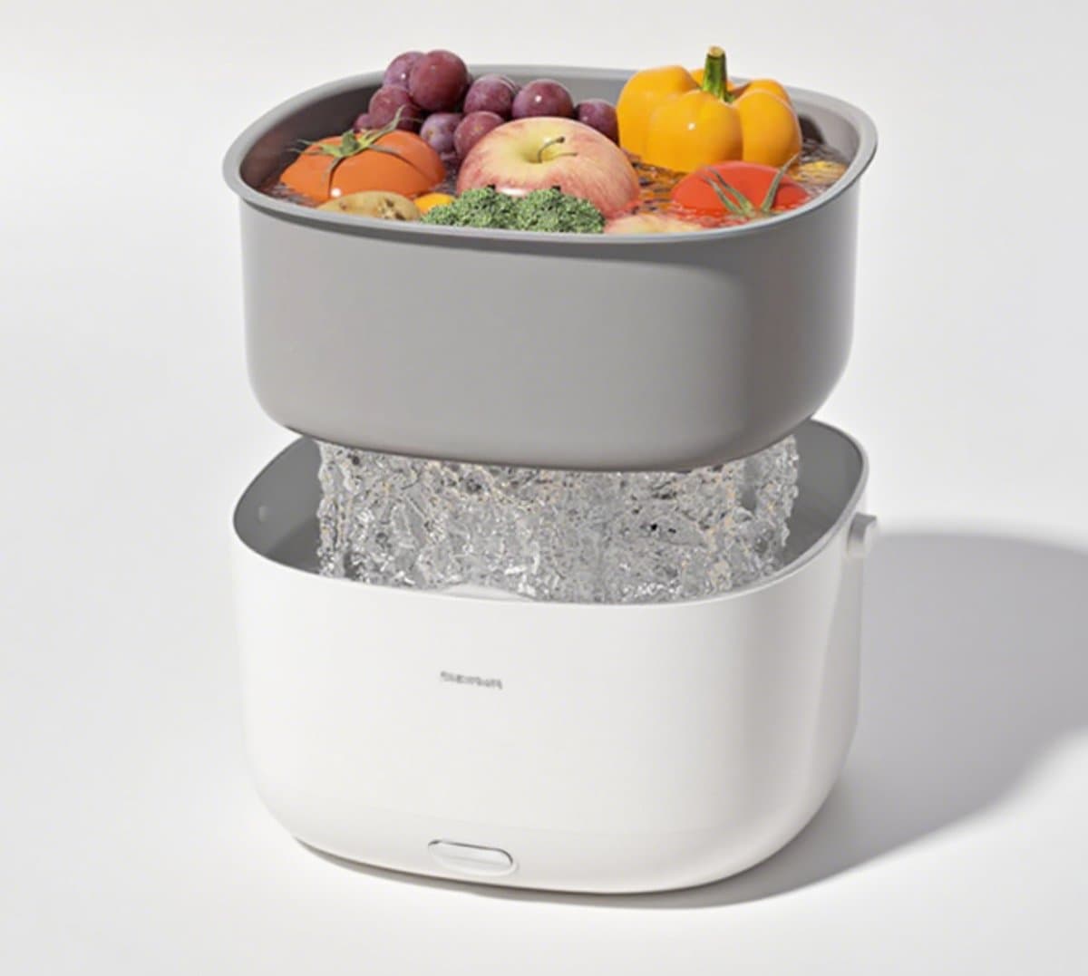 Automatische groentewasser - Fruit- en groentewasser - Ultrasone fruit- en groentewasmand - Afvoer met grote capaciteit - Keukeningrediëntreiniger - Fruit- en groentereiniger - Draagbaar - Multifunctionele fruit- en groentewasser voor thuis — afbeelding 1
