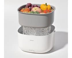 Automatische groentewasser - Fruit- en groentewasser - Ultrasone fruit- en groentewasmand - Afvoer met grote capaciteit - Keukeningrediëntreiniger - Fruit- en groentereiniger - Draagbaar - Multifunctionele fruit- en groentewasser voor thuis
