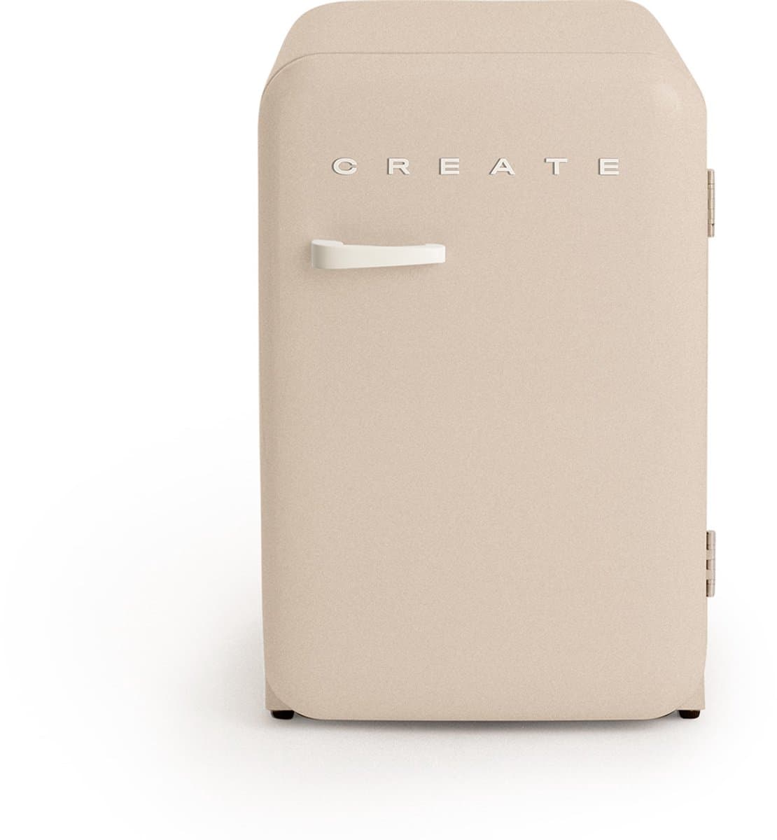 CREATE - Koelkast in retrostijl - Zand - Handvat Gebroken wit - FRIDGE RETRO 107L — afbeelding 1
