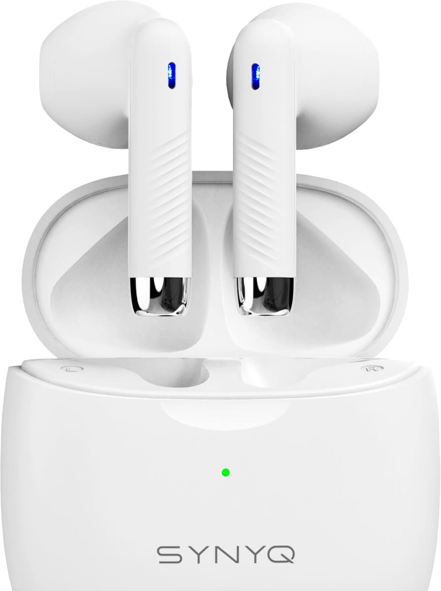 Synyq ProX - Draadloze Oordopjes - 30 uur Afspeeltijd - Bluetooth Oordopjes - Draadloze Oortjes - Oortjes Draadloos - Wit — afbeelding 1