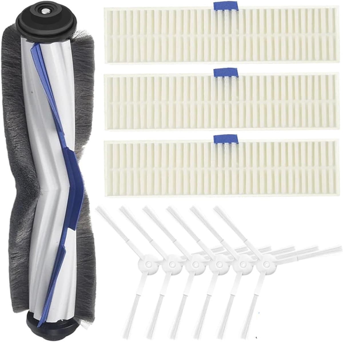 Geschikt voor Hoofdborstel Zijborstel Filter Kit voor Tefal Explorer 60 Serie voor Rowenta ZR740003 ZR740005 Robotstofzuiger Vervangende Onderdelen Rolborstel Randborstel HEPA Filter Bevestiging Accessoires Kit-Stofzuigeraccessoires — afbeelding 1