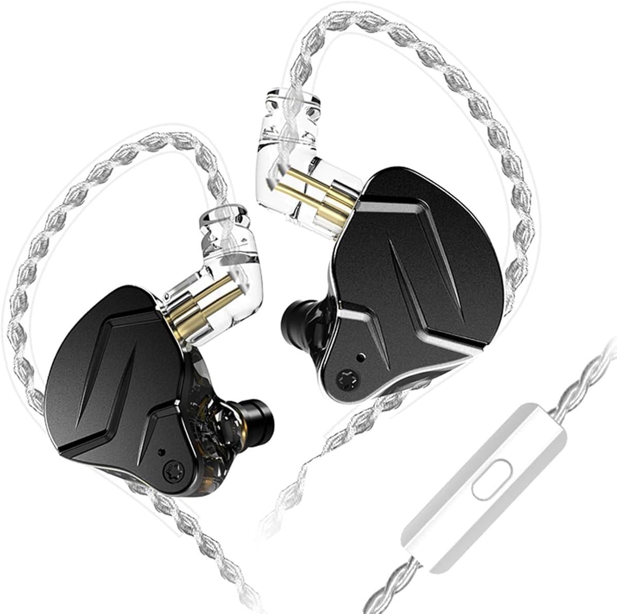 KZ ZSN PRO X - In-Ear Monitors - IEM - Met Microfoon - Muziek & Gaming Oortjes - Oordoppen - Verwisselbare Kabel - Hybride Drivers - Ergonomisch Design - Zwart — afbeelding 1