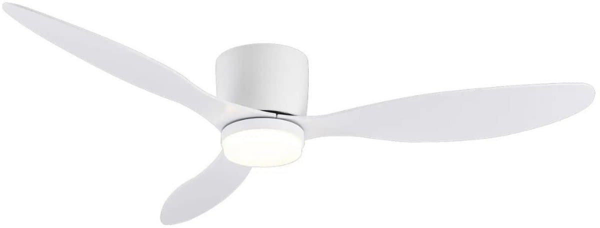 LuxiLamps - 3 Blad Plafondventilator - Moderne LED Ventilator Lamp - 6 Snelheden - Bedienbaar Met Afstandsbediening - 105 cm - Wit - Woonkamerlamp — afbeelding 1