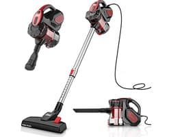 stofzuiger - stofzuiger zonder zak - Stofzuiger met snoer INSE I5 18Kpa Krachtige zuigkracht 600W Motor Stick Handstofzuiger voor thuis Dierenhaar Harde vloer