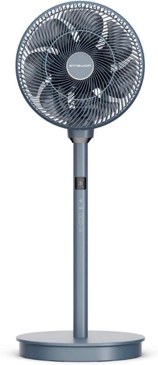 Thuys – Turbo Swift Silence QV5041F0 Staande Ventilator – 18 Snelheden – Zwenkfunctie – 12 – Uurs Timer – Extreem Stil – Blauw — afbeelding 1
