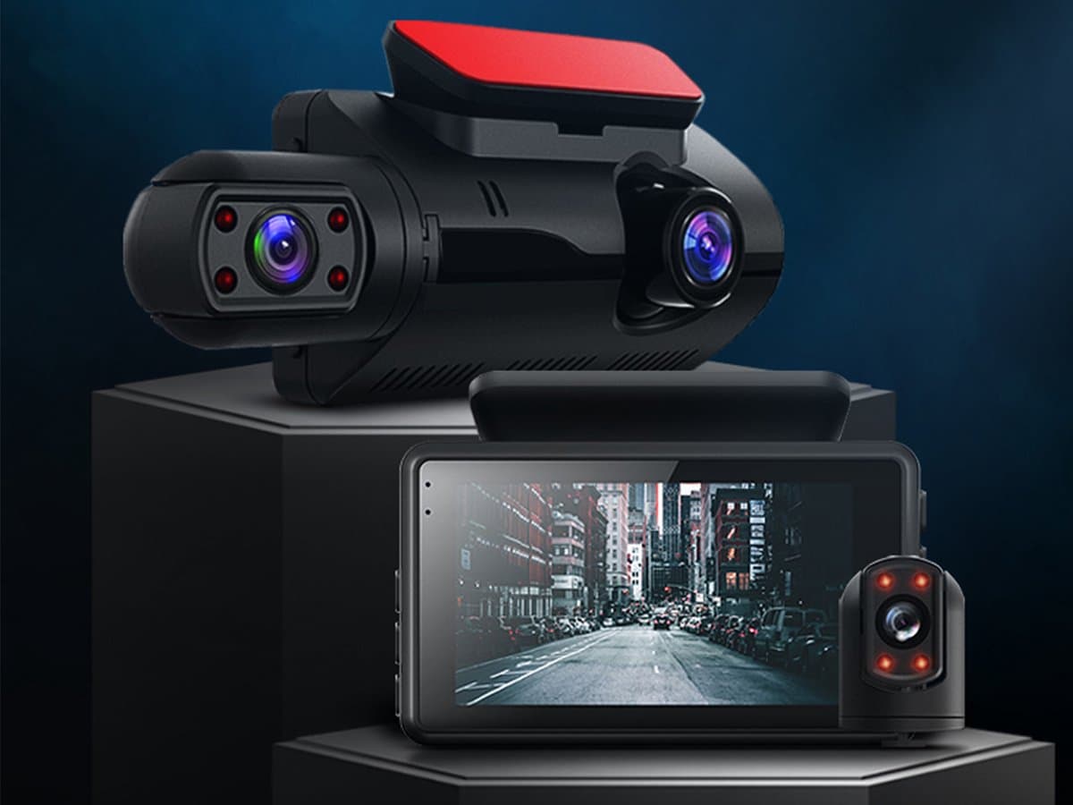 FHD Dashcam met dual scherm en wifi - g-sensor - compact - veilig onderweg - auto accessoires - 1080P - zwart - met opname functie — afbeelding 1