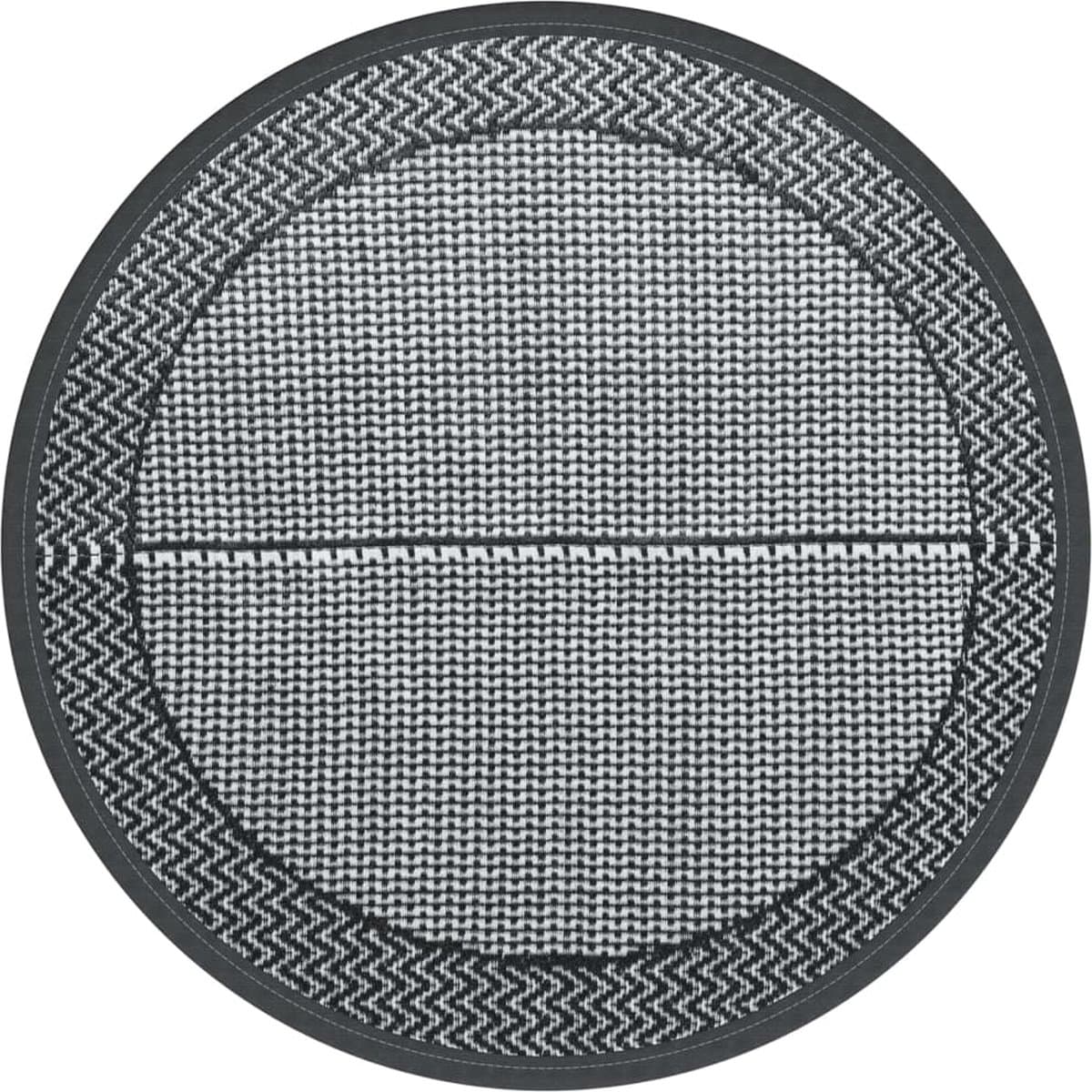 vidaXL - Buitenkleed - ARAKIL - Ø160 - cm - polypropeen - grijs — afbeelding 1