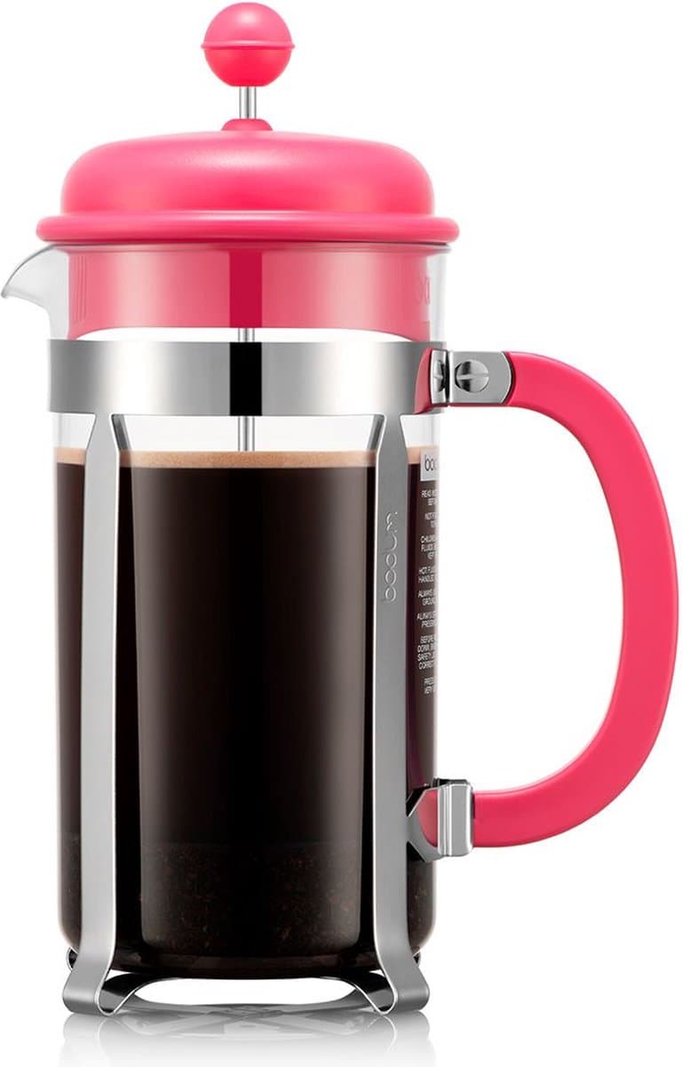 Bodum | Tritan French Press Cafetière | Kunststof | 8 kops | Bubblegum | 1L — afbeelding 1