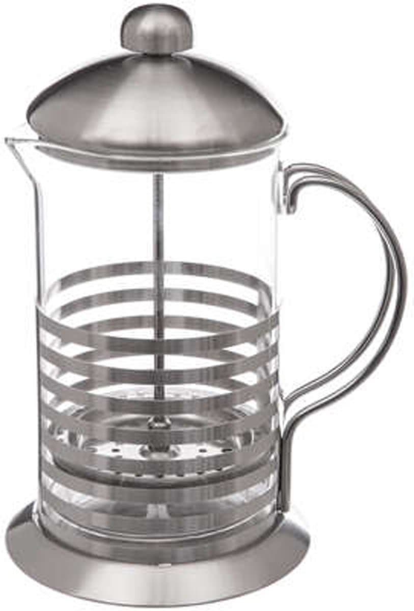 5Five Cafetiere French Press koffiezetter - koffiemaker pers - 800 ml - glas/rvs - Koffiezetapparaat voor verse koffie - 16 x 12 x 22 cm — afbeelding 1