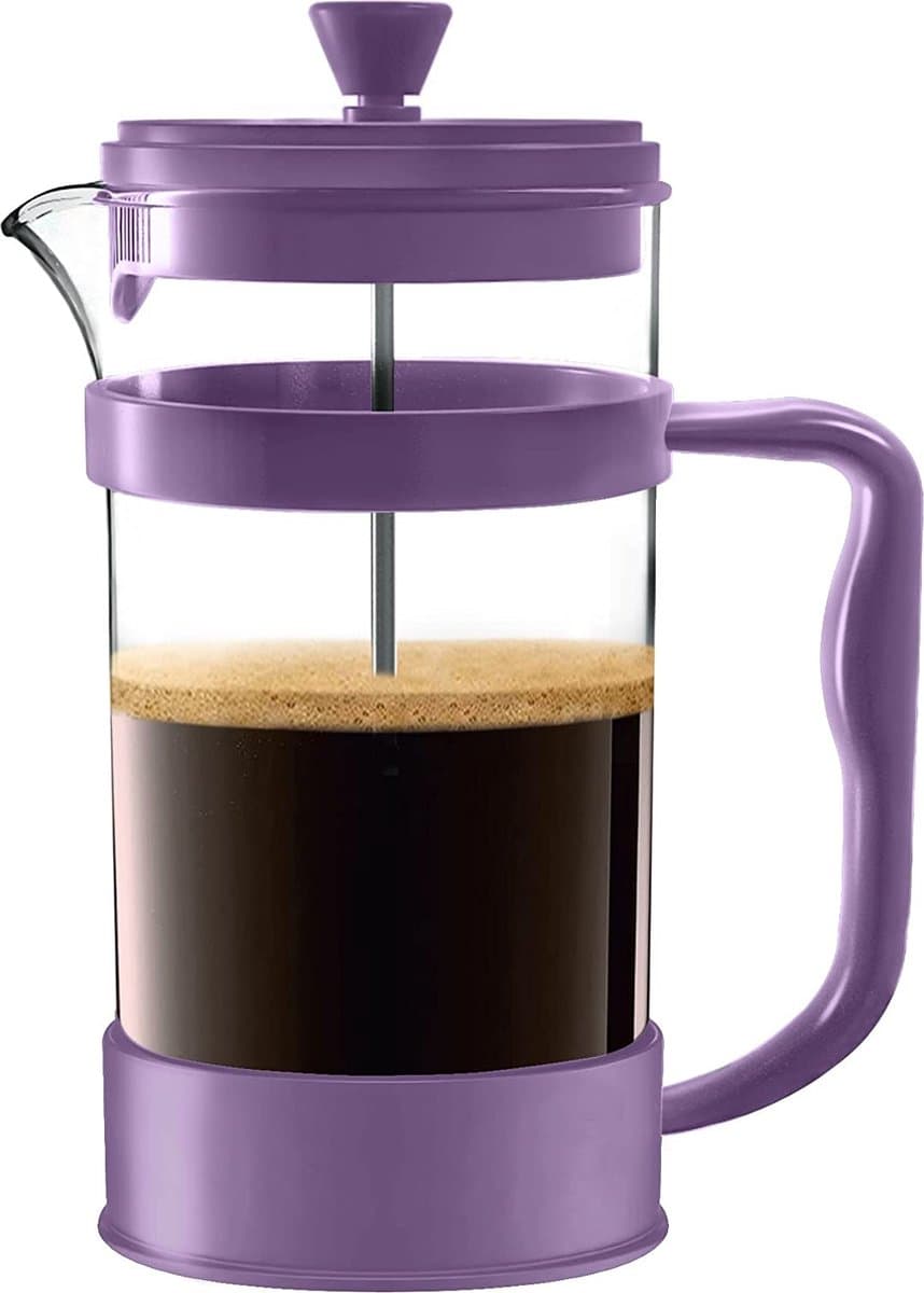 French Press koffiezetapparaat- draagbare cafetière met drievoudige filters- hittebestendig glas met roestvrijstalen behuizing- grote karaf- 1000 ml — afbeelding 1