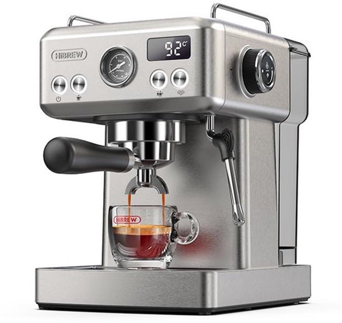 HiBREW H10A Halfautomatische Espressomachine – 19 Bar – Programmeerbaar – Krachtige Stoomfunctie – Thermoblok Verwarmingssysteem — afbeelding 1