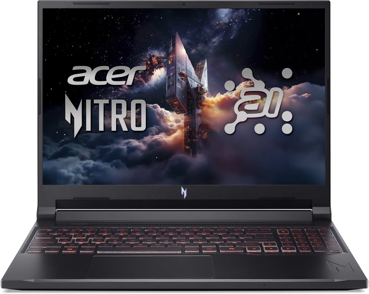 Acer Nitro V 16 AI ANV16-42-R6HW - Copilot+ PC - Gaming Laptop - 16 inch 180Hz - Ryzen 7 - 16GB - 512GB SSD - RTX 5060 - inclusief Nitro Wireless Controller — afbeelding 1