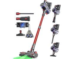 VACTechPro elektrische stofzuiger Steelstofzuiger draadloos 48000Pa-550W-70Min