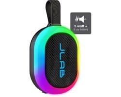 JLab Pop Mini Bluetooth Speaker Draadloos - Draagbare Muziekbox - 8 uur Batterijduur - 5 Watt - IPX6 Waterproof - Multipairing - Instelbare Party Lights - App Equalizer - Zwart