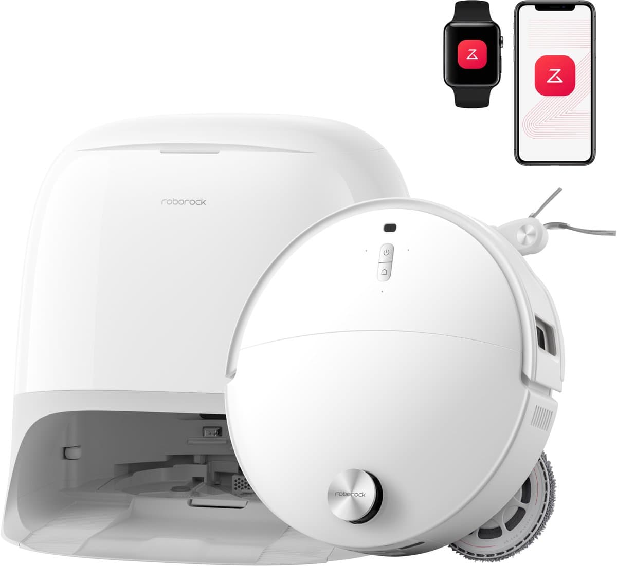 Roborock Qrevo Curv 2 Pro-Robotstofzuiger Met Dweilfunctie-25.000 Pa-7,98 cm Ultraslank Ontwerp-Dweilen met warm water-Reactieve AI-Obstakelherkenning-100℃ Heetwaterwas-Zelfreinigend-Automatische droging-Slimme spraakassistent — afbeelding 1