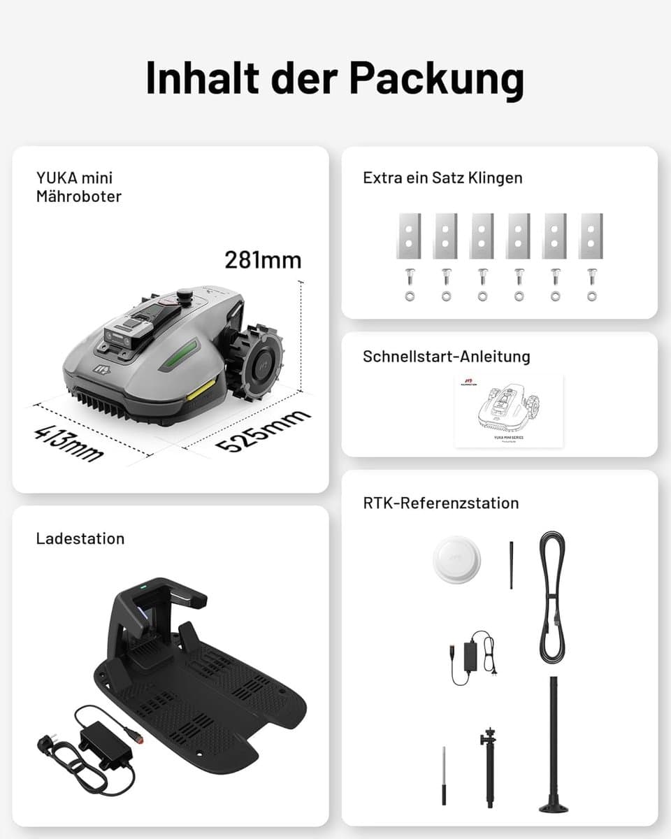 Draadloze Robotgrasmaaier NetRTK+Vision – App & 4G Module – Slimme AI Obstakeldetectie – 700 m² Bereik (Max. 1100 m²) – 50% Helling – Verstelbare Maaihoogte – 190 mm Maaibreedte — afbeelding 1