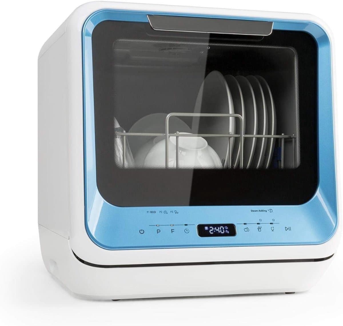AMA® Mini Vaatwasser - Vaatwasser - Vaatmachine - met 6 Wasprogramma's - 42x44x44cm — afbeelding 1