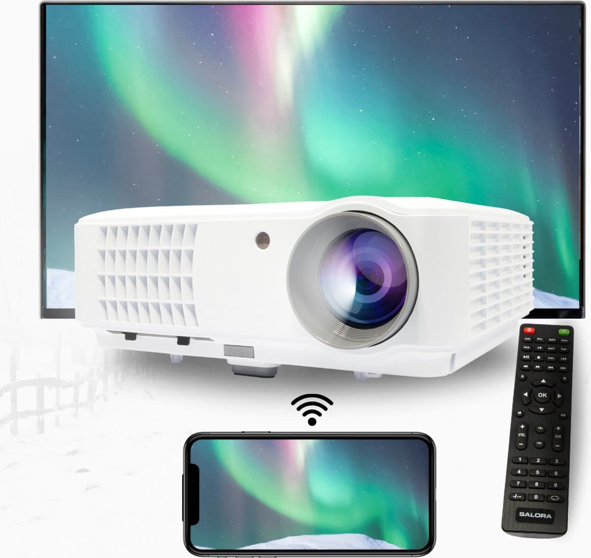 Salora BEAMER5825 - Beamer - Projector - Mini beamer - LED - HDMI - USB - TV tuner — afbeelding 1