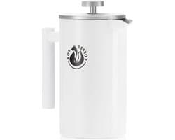 French press koffiepot gemaakt van dubbelwandig roestvrij staal - Zwarte persfilterkan - Franse koffiepers - 350 ml