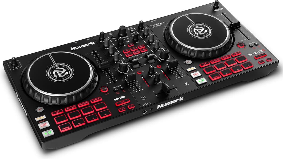 Numark Mixtrack Pro FX - 2 Deck DJ Controller voor Serato DJ met DJ Mixer, Ingebouwde Audio-Interface, Capacitieve Touch Jog-wielen en FX Paddles — afbeelding 1