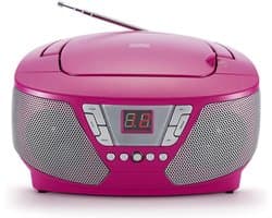 Bigben CD60RS - Draagbare Radio CD-Speler met 400 Stickers - Roze