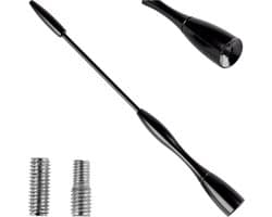 AMiO FM/AM Auto Antenne Mini Universeel met 5/6mm Adapter Zwart (16 cm)