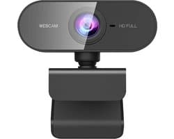Full HD Webcam voor PC & Laptop - Ingebouwde Microfoon - Autofocus - Plug and Play - Voor Android, iOs en Windows