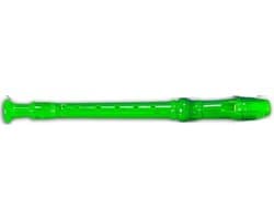 Transparante speelgoed blokfluit groen 2 cm