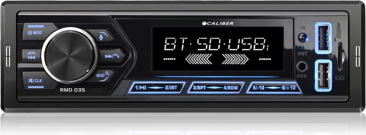 Caliber DAB Autoradio - Autoradio met Bluetooth - 1 din Autoradio - Dab+ en Fm Radio - Handsfree bellen - Usb Oplaadpoort - 4 x 55 Watt — afbeelding 1