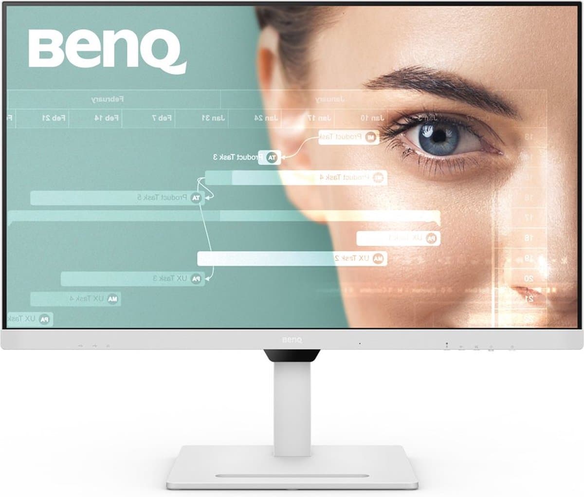 BenQ 32 inch Monitor GW3290QT - QHD - Ergonomic Eye-Care Monitor - 75Hz - USB-C (65W) - Daisy Chain via DP-out - LED - IPS - 2 x 2W Speakers - Wit — afbeelding 1