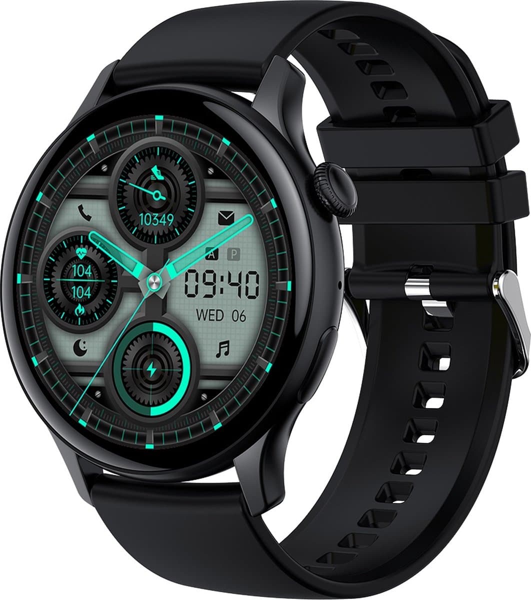 DrPhone DTX Ultra2 – 1.43 Inch AMOLED Smartwatch – Smartwatch Met Mobiele App – Always On Smartwatch – Volledige Belfunctie – Zuurstof/Hartslag/Bloeddruk meter - Zwart — afbeelding 1