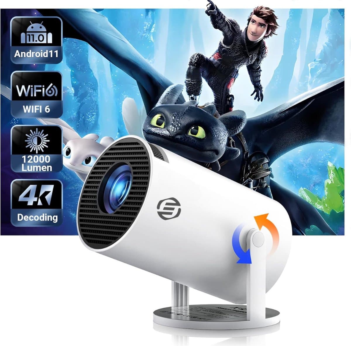 Equivera Mini Beamer - Draagbare Beamer - Beamer - Mini Beamer Projector - Projector - Mini Projector — afbeelding 1