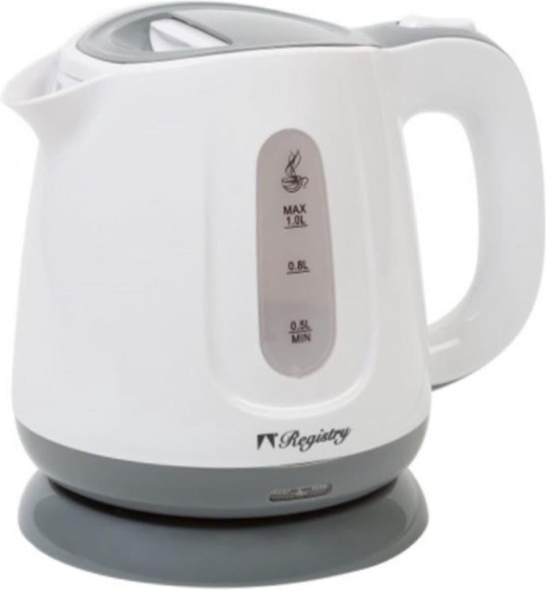 Registry Waterkoker - 1 liter - 1100W - Elektrisch - Wit - Kunststof — afbeelding 1
