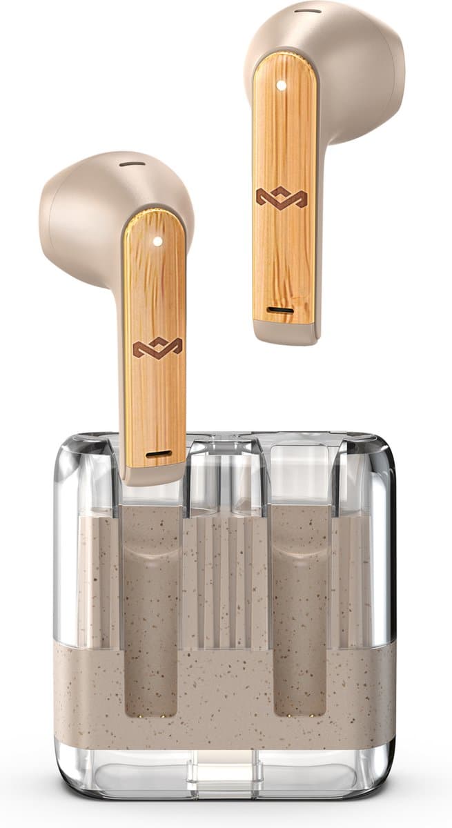 House of Marley Zion Draadloze Oordopjes - Oortjes Draadloos - Bluetooth - Met Oplaadcase - 16 uur Batterijduur - Duurzaam en Lichtgewicht Ontwerp - USB C - Cream — afbeelding 1