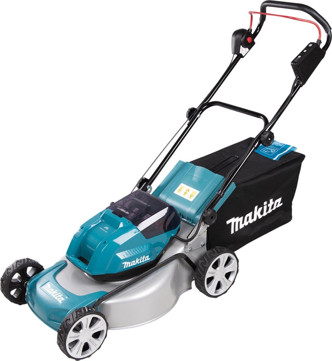 Geluidsarme Accugrasmaaier - 2 x 18V - 46 cm Maaibreedte - 60 L Grasopvangbak — afbeelding 1