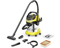 Kärcher WD 5 P S V-25/5/22 Workshop Nat-en Droogzuiger - 1100 W - 25 liter - Geïntegreerd stopcontact - RVS container - Speciale accessoires - Vlakfilter