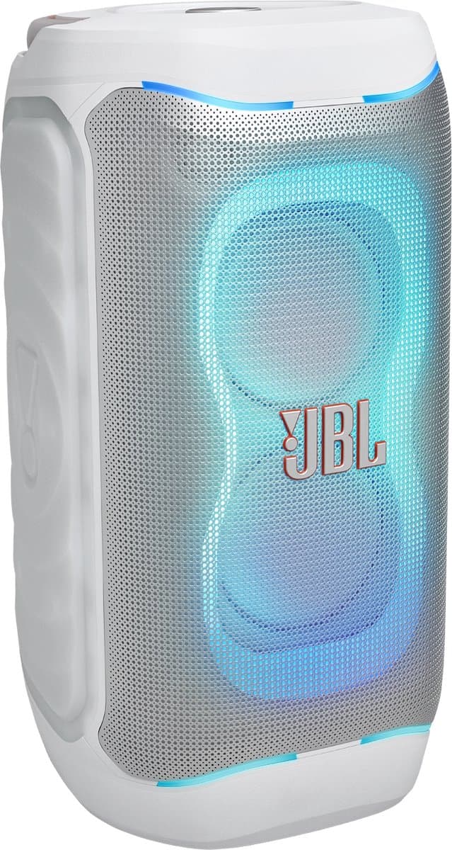 JBL PartyBox 130 - NIEUW - Draadloze Bluetooth Party Speaker - Opvouwbare Handgreep - Spatwaterdicht - LED verlichting - 15 uur - Wit — afbeelding 1