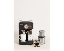 CREATE - Pack THERA RETRO PRO Halfautomatische espressomachine + MILL PRO Koffie- en kruidenmolen - Zwart
